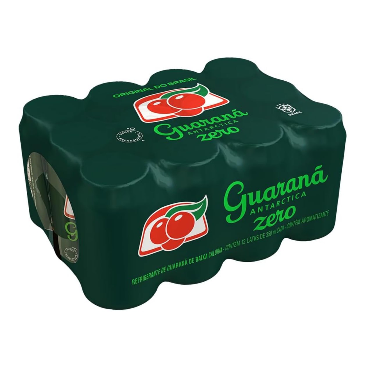 Refrigerante Guaraná Antarctica Zero, Lata 350ml Pack (12 unidades)