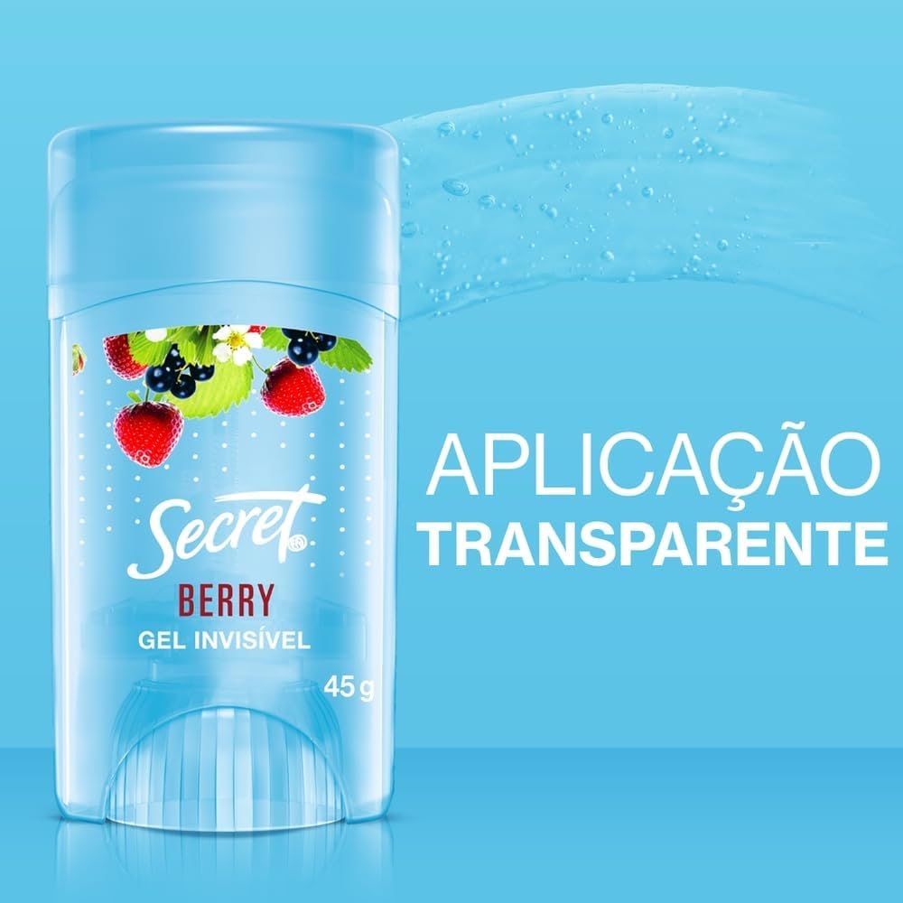 Secret Desodorante Antitranspirante em Gel Berry, Frutas Vermelhas 45g