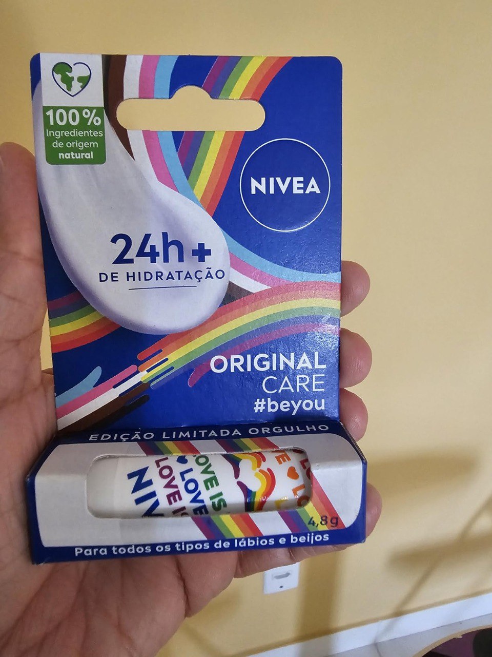 NIVEA Hidratante Labial Original Care Orgulho 4,8g