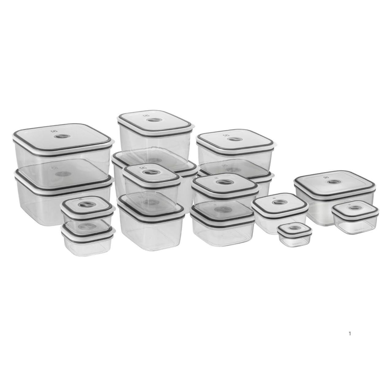 Kit 16 Potes Herméticos de Plástico Retangular