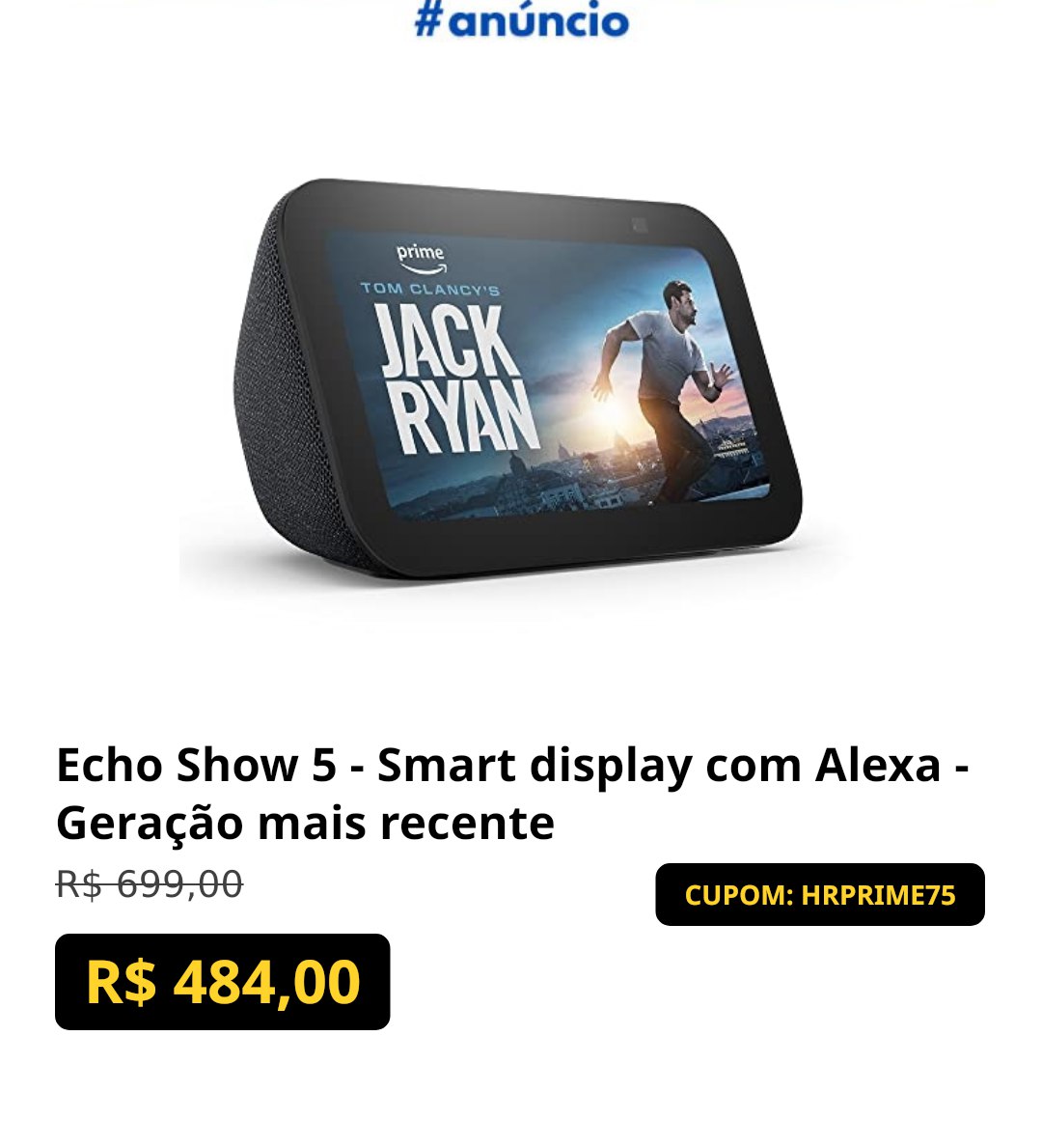 Echo Show 5 - Smart display com Alexa - Geração mais recente
