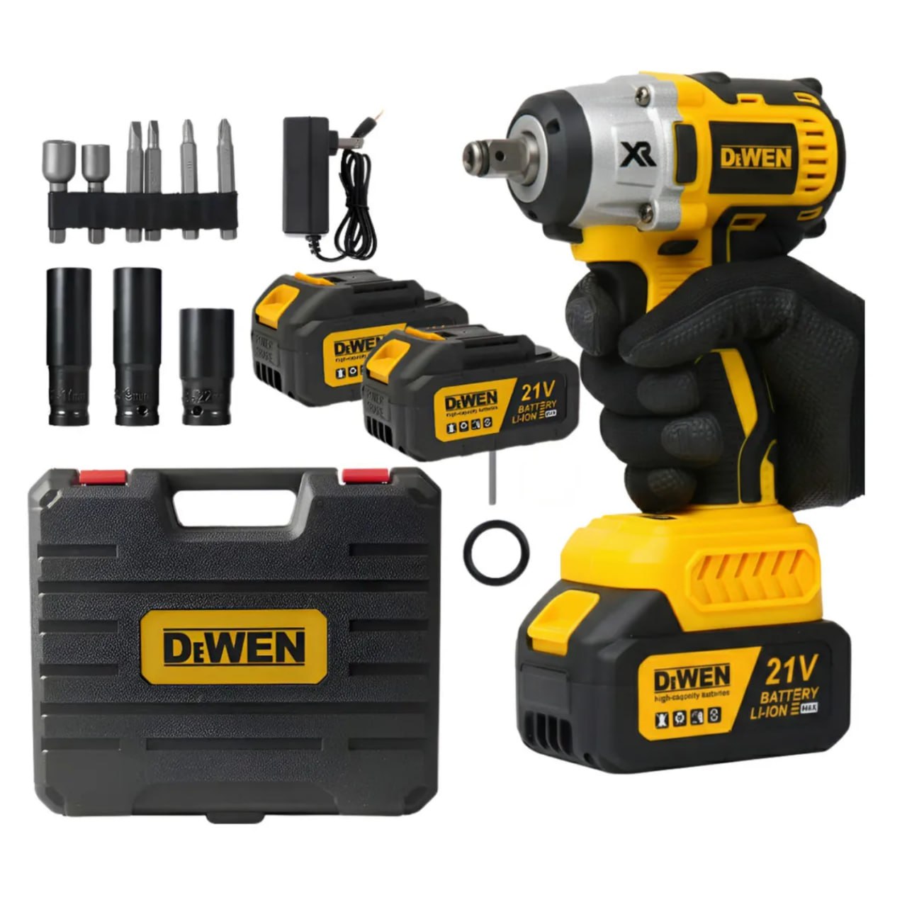 Chave De Impacto E Parafusadeira A Bateria 21v 4ah Brushless 650nm